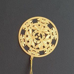 Bookmark - Brass metal cutting indian flower 2